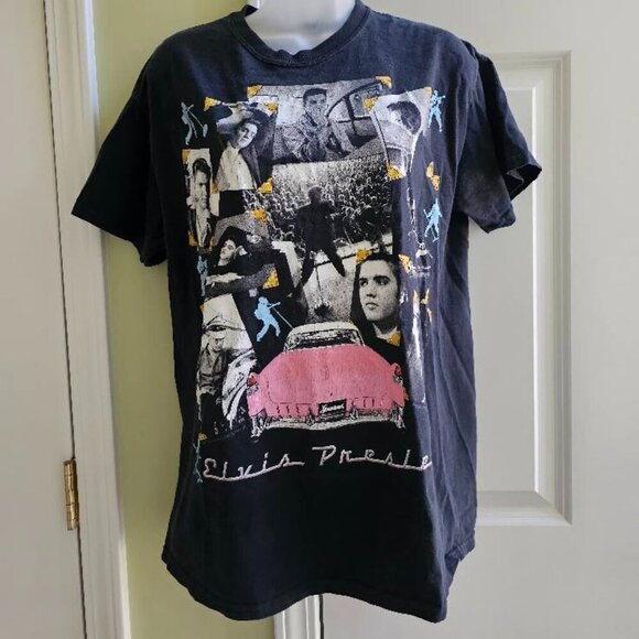 Vintage Graceland Elvis Presley Collage Graphic T-Shirt Size Medium - Picture 1 of 7
